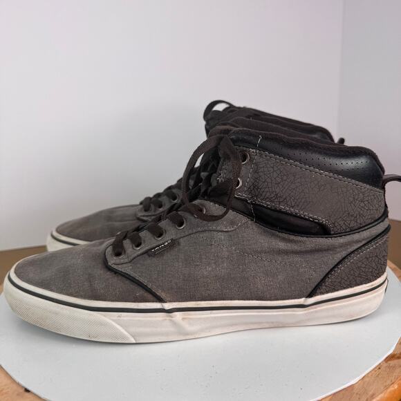Vans Atwood High Top Gray Sneakers Skater Streetwear Athleisure Mens Size 10.5 - Picture 2 of 8